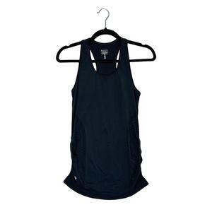 Athleta Speedlight Seamless Racerback Tank Top Women's Sz XS Black Ruching